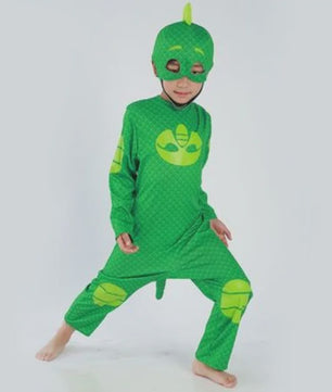 Kinder Verkleedkostuum Blauwe Kattenheld met Masker - Perfect voor Feestjes & Halloween