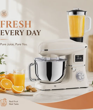 1900W Multifunctionele Planeetmixer met Vleesmolen & Blender - 6 Snelheden & LED Display
