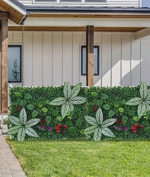 Kunsthagen Groenwand Paneel - Faux Jungle Decoratie voor Tuin, Balkon & Feesten (40x60cm)