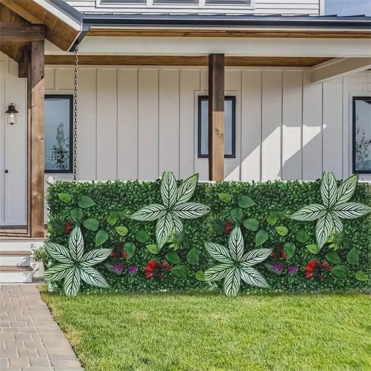 Kunsthagen Groenwand Paneel - Faux Jungle Decoratie voor Tuin, Balkon & Feesten (40x60cm)