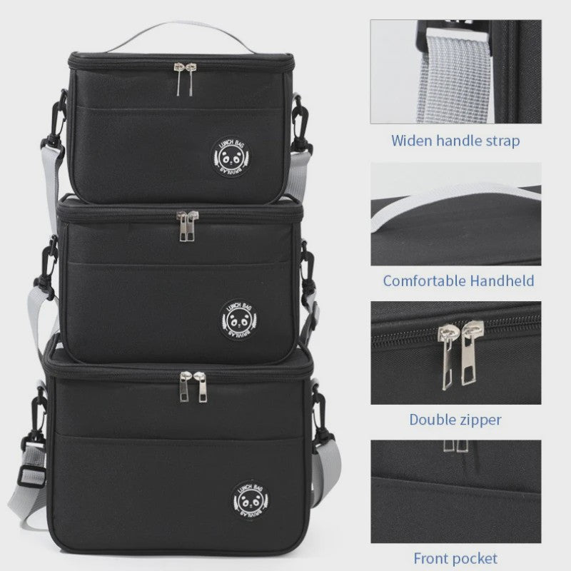Ruime Thermos Lunchtas Waterdicht met Verstelbare Schouderband - Ideaal voor School, Werk & Uitjes