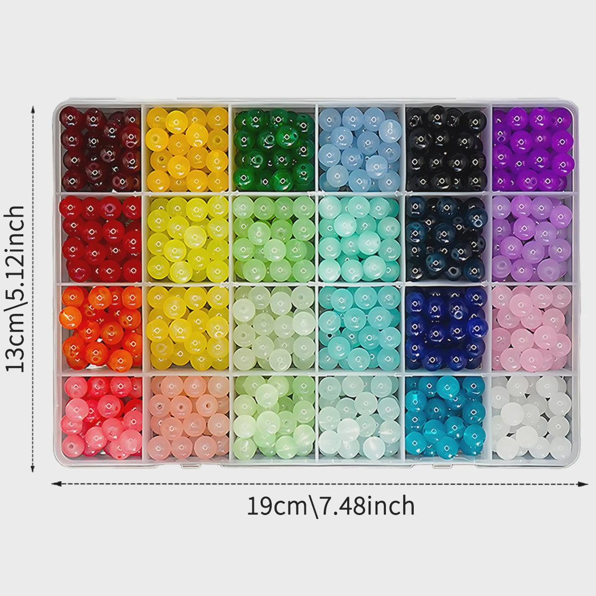 24 Kleuren 8mm Kristal Kralen Set voor Sieraden Maken - DIY Armbanden & Kettingen
