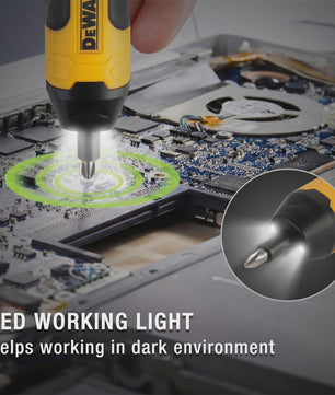 DEWALT Accuschroefmachine 3.6V 5Nm - Compacte Elektrische Schroevendraaier met 1/4" Chuck & 1300mAh Batterij