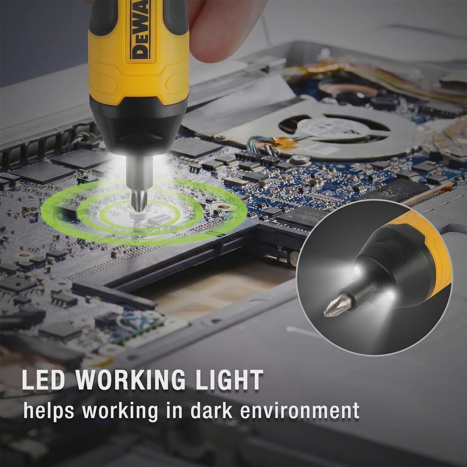 DEWALT Accuschroefmachine 3.6V 5Nm - Compacte Elektrische Schroevendraaier met 1/4" Chuck & 1300mAh Batterij