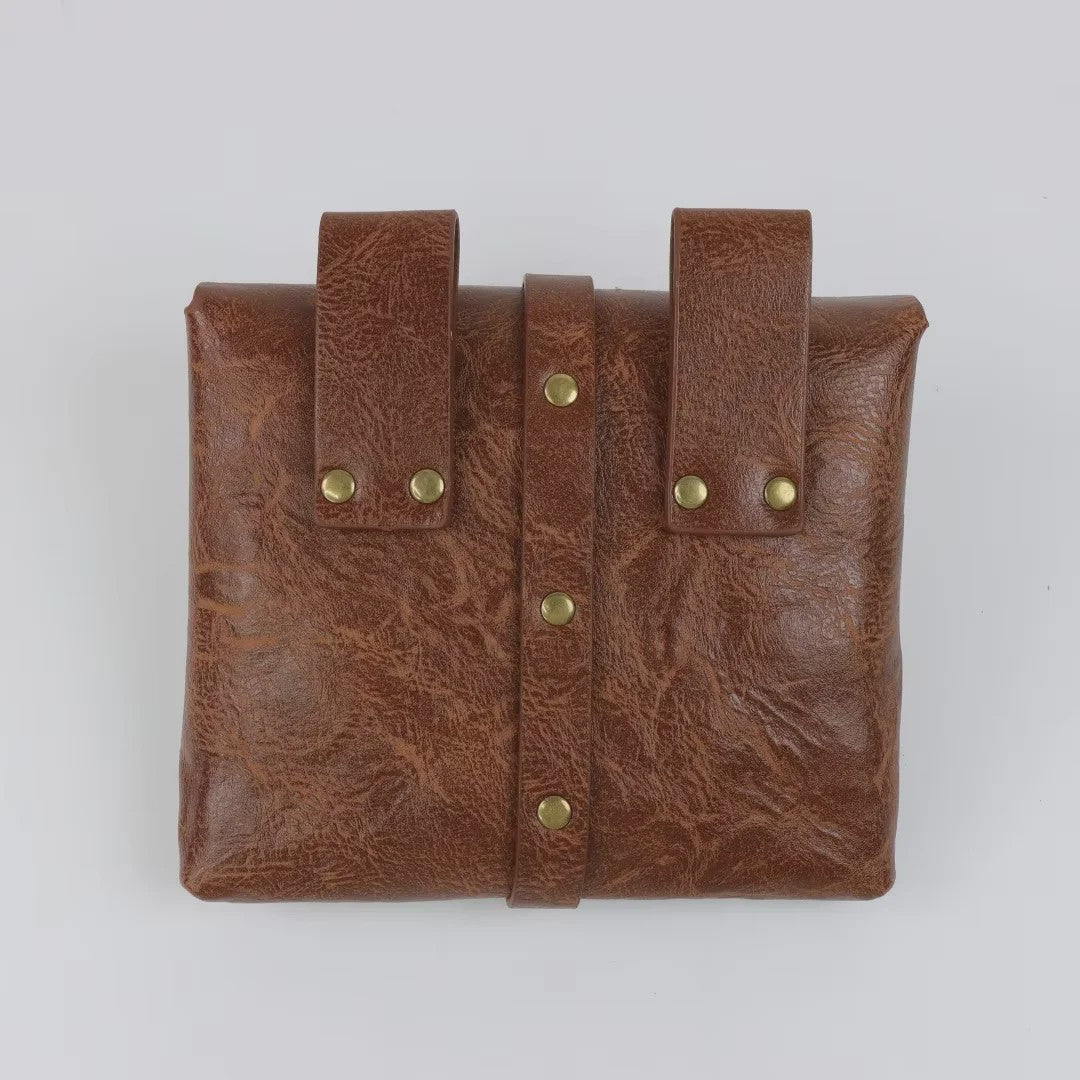Middeleeuwse Leren Buiktas - Steampunk & Viking Stijl Portemonnee voor Cosplay