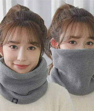 Warme Gebreide Sjaal met Pluche Voering - Unisex Winter Snood