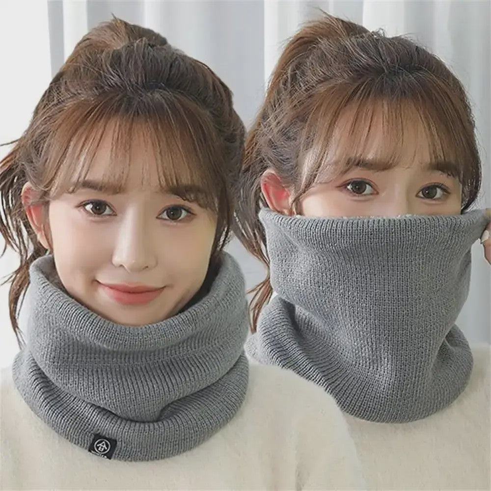 Warme Gebreide Sjaal met Pluche Voering - Unisex Winter Snood
