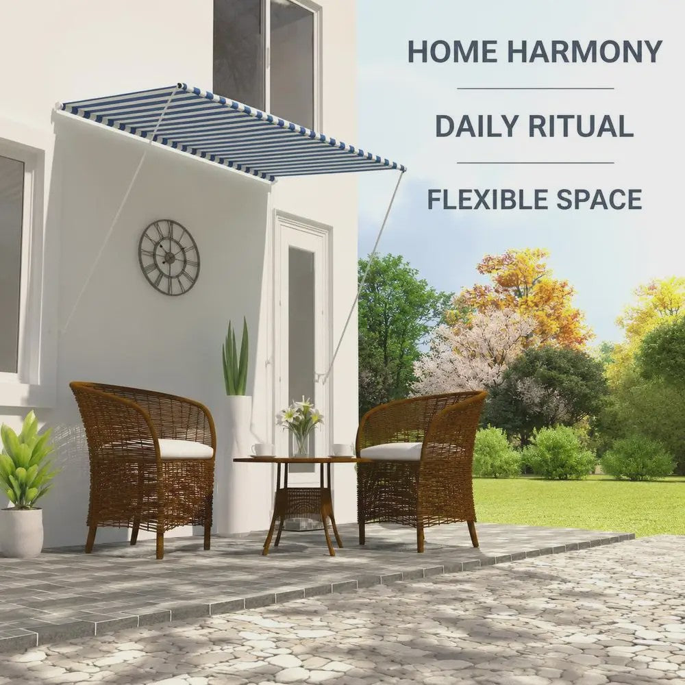 Intrekbare Zonwering 150x150 cm - Waterafstotend Doek & Stevig Stalen Frame - Balkon & Terras