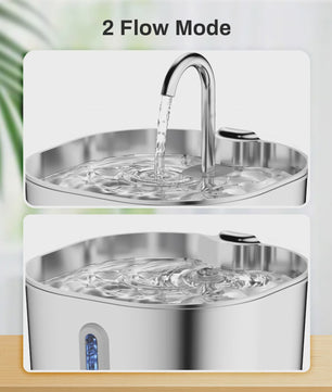 Automatische RVS Katten Drinkfontein 2.2L - Stille Waterdispenser voor Hond & Kat