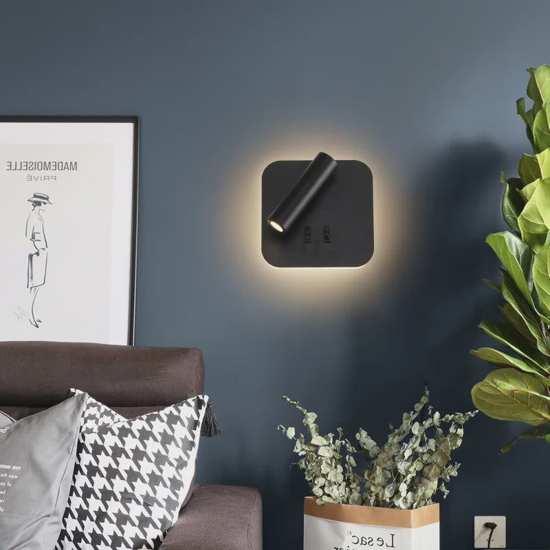 Draaibare LED Wandlamp Aluminium - 350° Rotatie, Dubbele CCT (3000K/6500K)