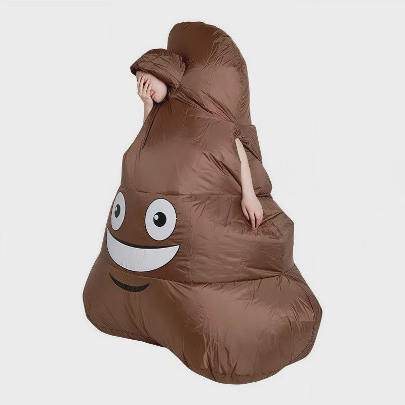 Grappig Opblaasbaar Poep Kostuum - Unieke Feest & Festival Outfit