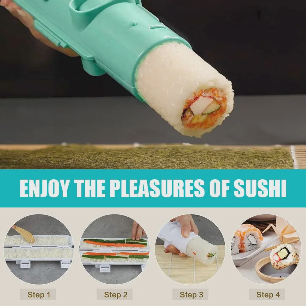 Compleet Sushi Maken Set: Bamboe Mats, Bazooka, Lepels, Eetstokjes & Meer