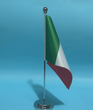 Bureauvlag Italië 14x21cm - Polyester Desk Flag met Standaard