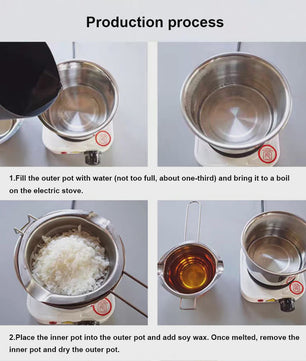 Complete DIY Kaarsenmaakset - Roestvrij Staal & Alle Benodigdheden