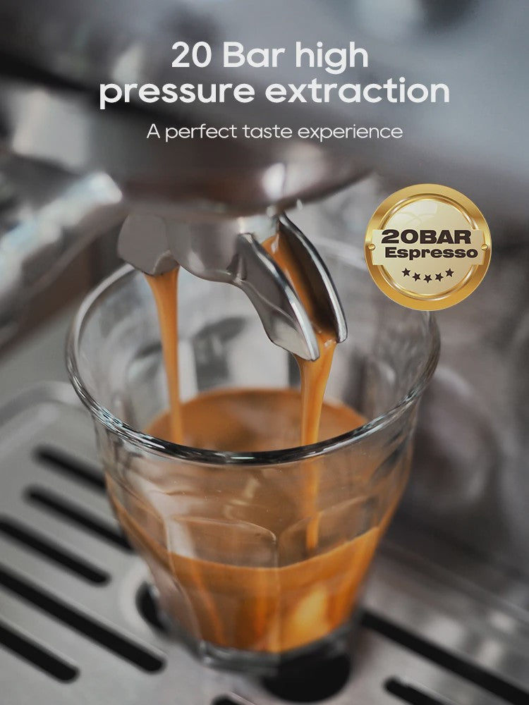 HiBREW H10A Semi-Automatische Espressomachine - 20 Bar, Instelbare Temperatuur & 58mm Portafilter