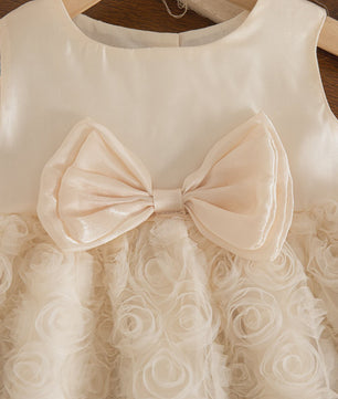 Schattige Baby Meisjes Jurk Zomer - Prinsessenjurk met Strik en Bloemenprint
