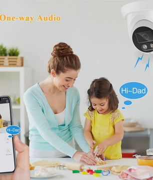 4K 8MP IP Camera met Audio, PoE, H.265, Onvif, Wide Angle & AI Kleuren Nachtzicht