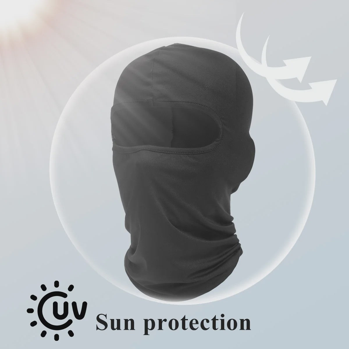 Motor Balaclava Volledig Gezicht Masker - Sneldrogend, Winddicht & UV-beschermend