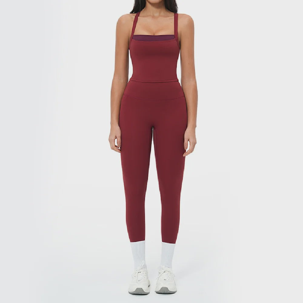 Dames Yogaset: Seamless Sport BH & Hoge Taille Legging