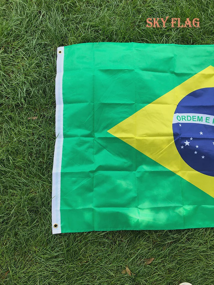 Braziliaanse Vlag 60x90cm & 90x150cm - Polyester Digitale Print