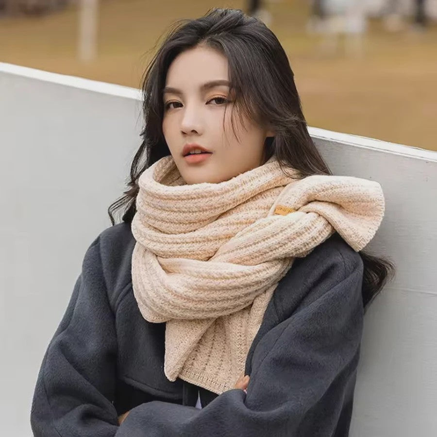 Dikke Gebreide Sjaal Dames Heren - Zachte Cable Knit Wrap voor Winterse Warmte