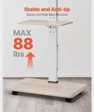 Verrijdbare TV Standaard met Plateau - In Hoogte Verstelbaar voor 32-70 Inch