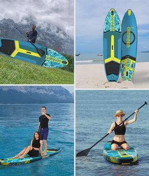 GENREEN Ultra-Licht Opblaasbaar SUP Board 335cm - 200kg Capaciteit - Complete Set