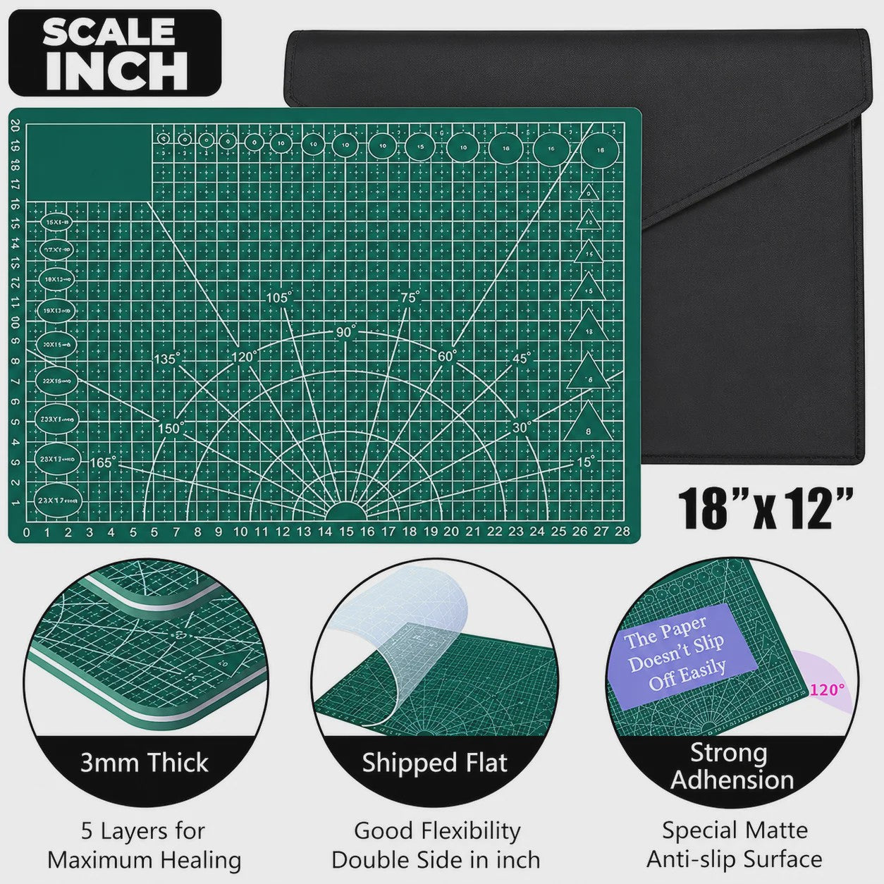 Complete Naaiset met Rolmes, Snijmat, Stoffenschaar, Clips, Spelden & Opbergtas - Professionele Quiltset voor DIY Knutselprojecten