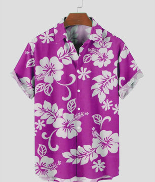Heren Aloha Hawaï Hawaïaanse Bloemenprint Shirt Korte Mouw