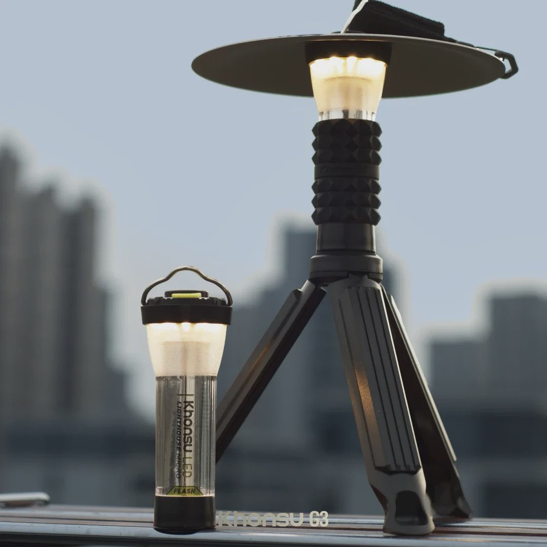GZ Lighthouse Campinglamp - 3000mAh, Lange Batterijduur, LED Sfeerverlichting & Zaklamp