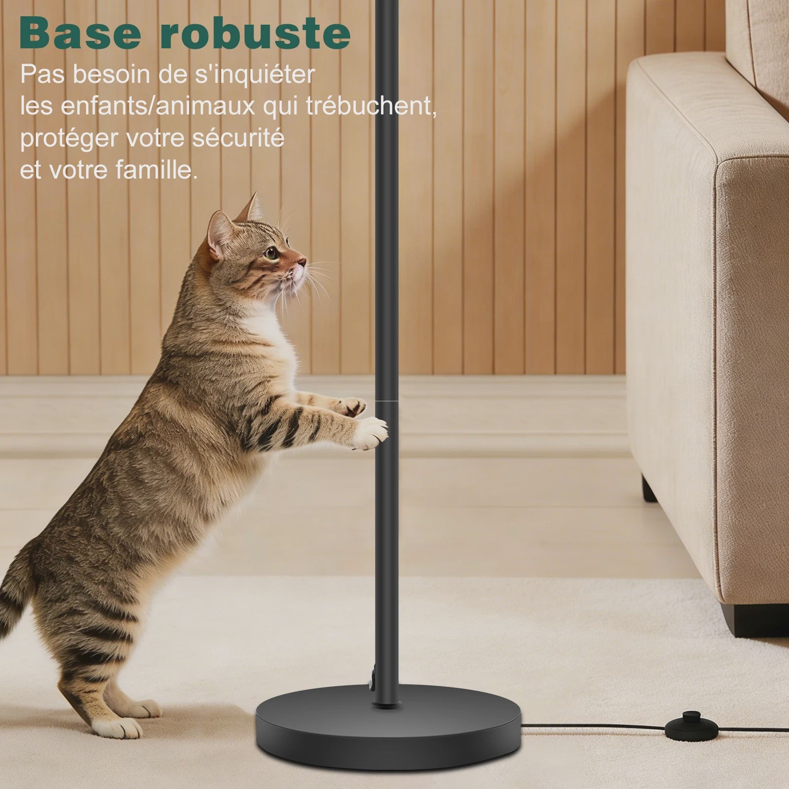 Moderne Boog Vloerlamp 170cm met Linnen Lampenkap, Voetschakelaar & LED E27 Bulb