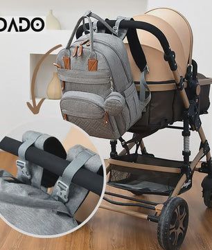 Multifunctionele Luiertas Rugzak Baby Essentials Waterdicht met Verschoonstation & Kinderwagenhaken