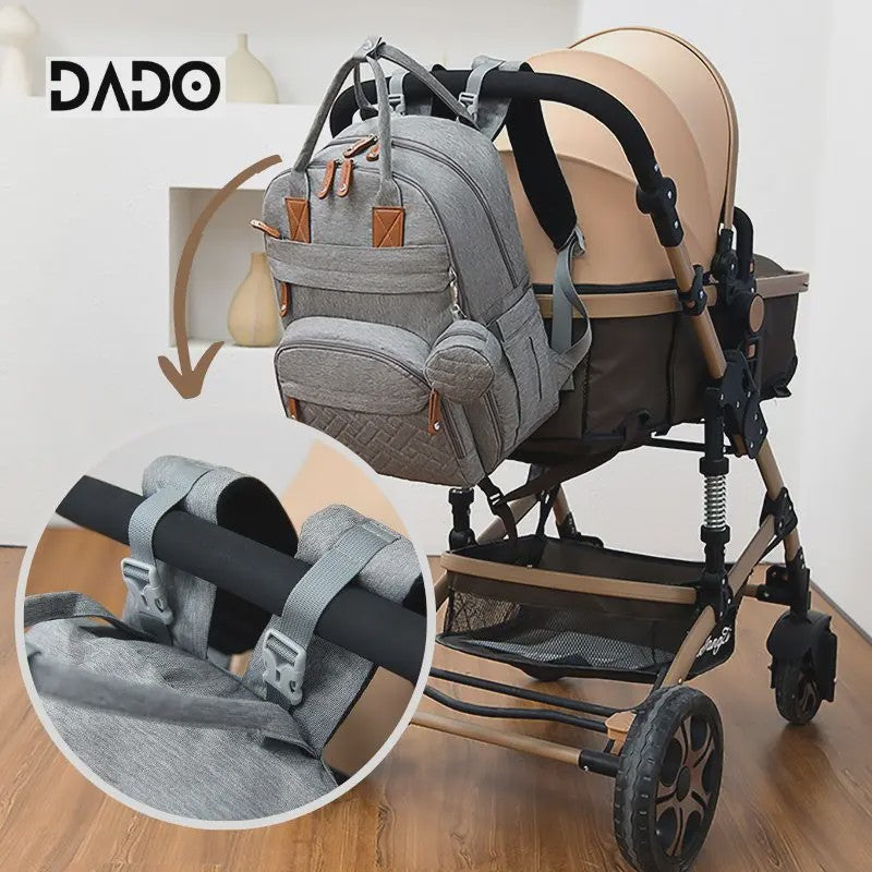 Multifunctionele Luiertas Rugzak Baby Essentials Waterdicht met Verschoonstation & Kinderwagenhaken