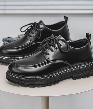 Stijlvolle Zwarte Heren Veterschoenen - Elegante & Comfortabele Dress Shoes