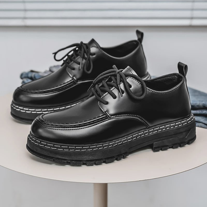 Stijlvolle Zwarte Heren Veterschoenen - Elegante & Comfortabele Dress Shoes