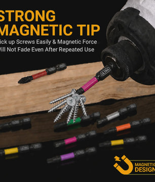 Galacok 13-delige Set Schroefbits: Impact, Magnetisch, Kleurgecodeerd