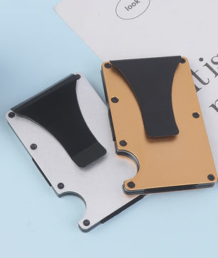 Minimalistische RFID Portemonnee met Geldclip - Slank & Krasbestendig Kaarthouder