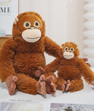 Zachte Pluche Knuffel Aap - Gorilla, Chimpansee, Orang-Oetan - 30-90cm - Perfect Cadeau