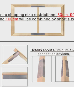 DIY Houten Canvas Frame Kit - Diverse Maten voor Schilderijen & Diamantkunst