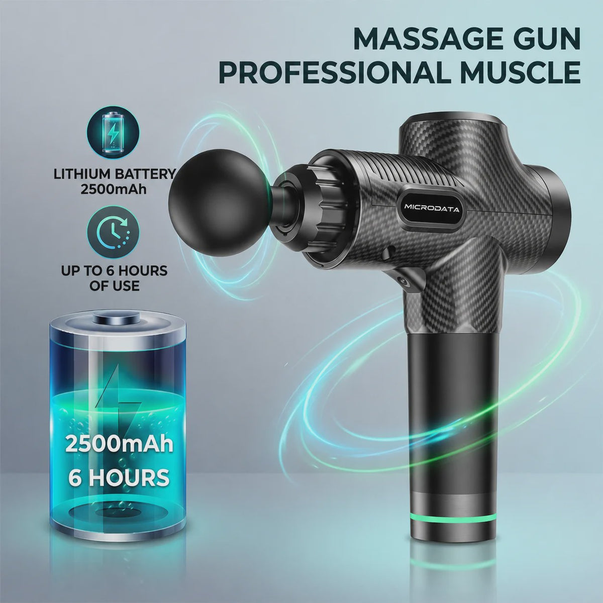 Professionele Massage Gun met LCD Touchscreen - 30 Snelheden voor Diepe Spierontspanning