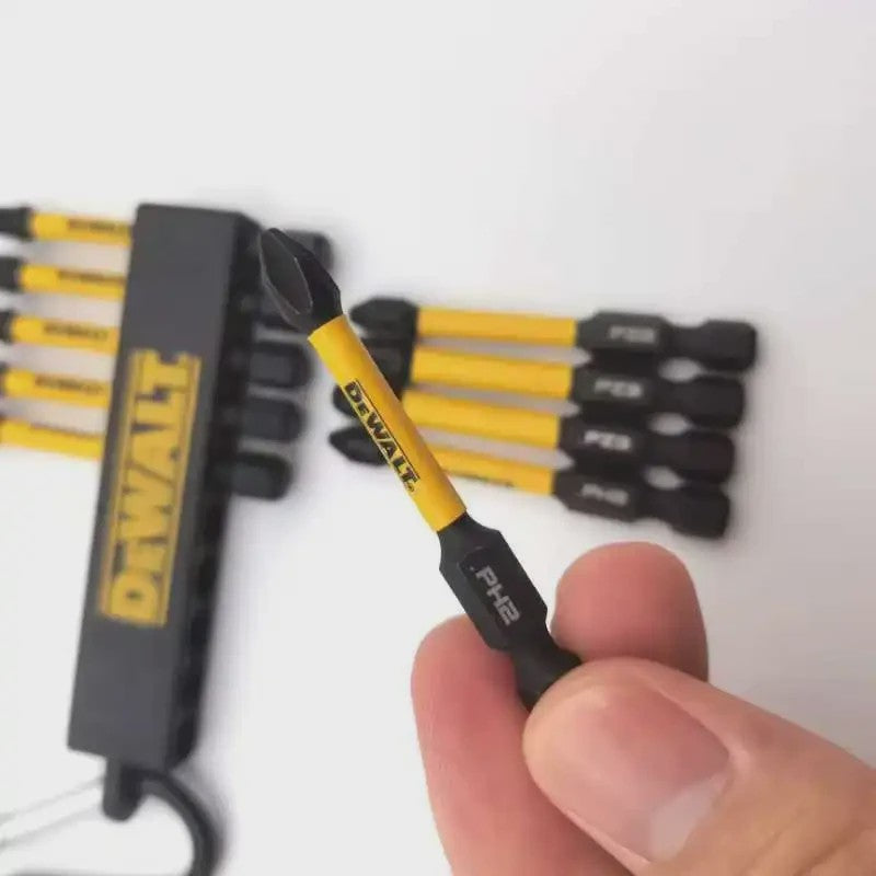 DEWALT FLEXTORQ Schroefbit Set - 10-delig Pozi & High Impact Bits PZ1, PZ2, PH2
