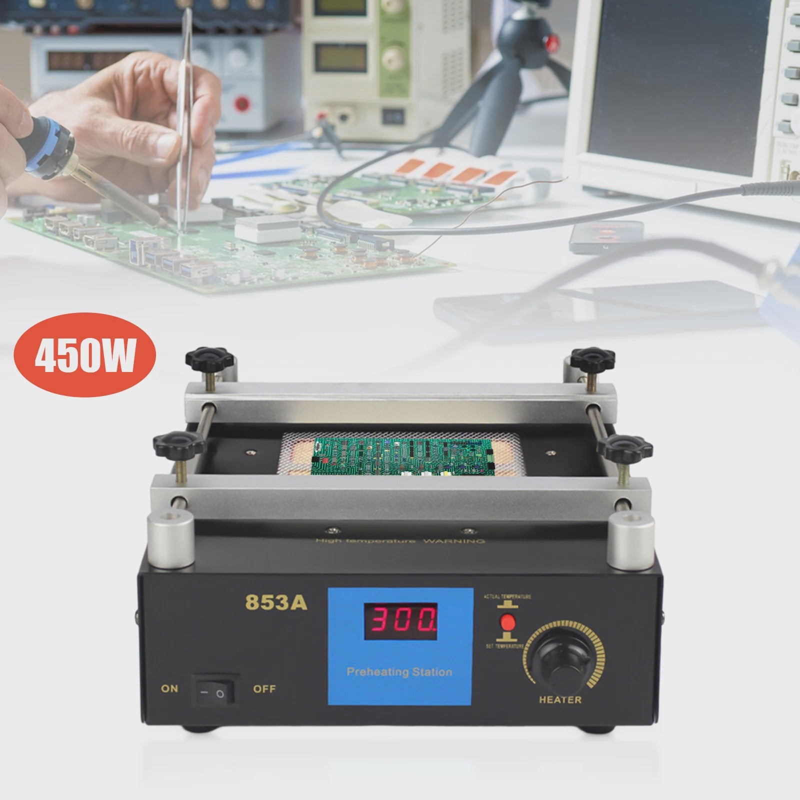 YIHUA 853A Infrarood Voorverwarmer - BGA Rework Station 450W