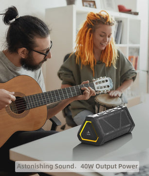MLOVE P3 Outdoor Bluetooth Speaker - 40W Stereo Geluid, IPX7 Waterdicht & RGB Licht