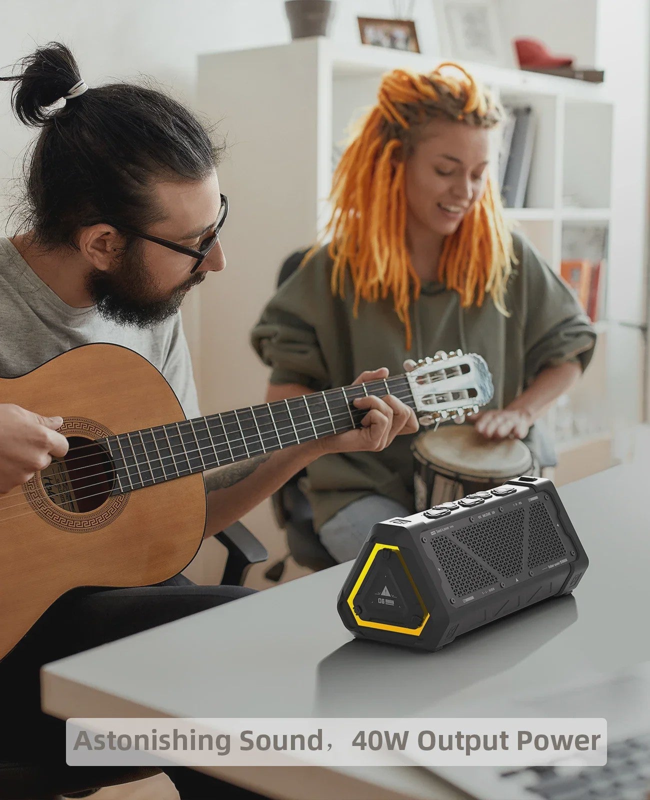 MLOVE P3 Outdoor Bluetooth Speaker - 40W Stereo Geluid, IPX7 Waterdicht & RGB Licht