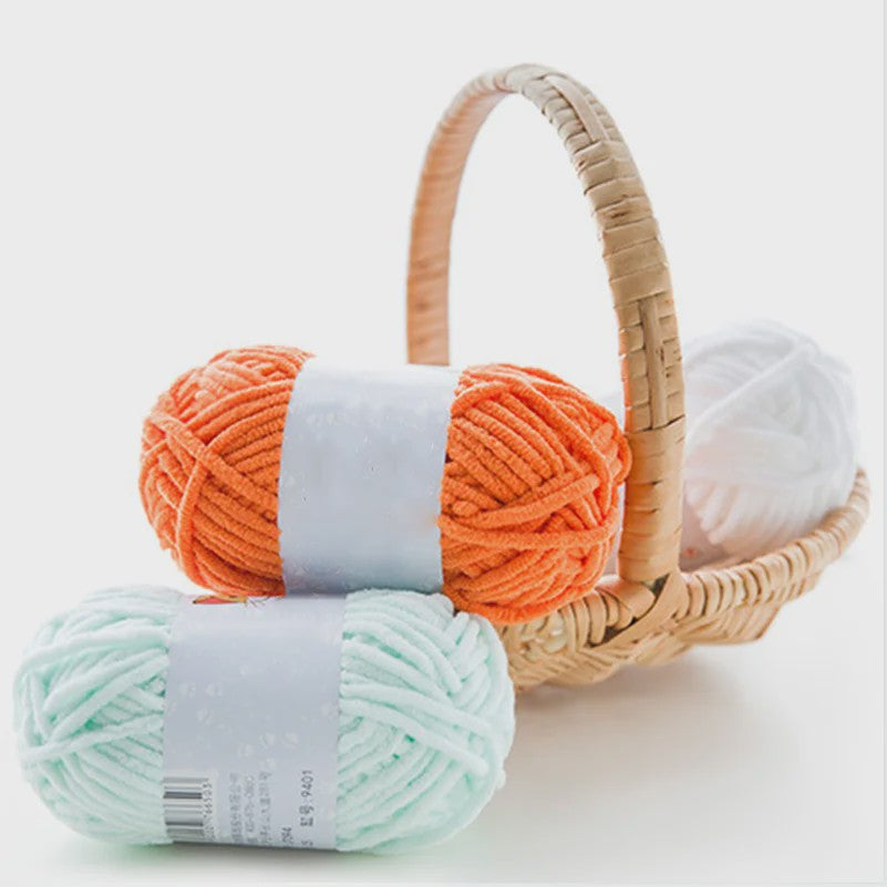 Zacht Chenille Garen 50g - Dik Velvet Garen voor Handwerken & DIY Baby Projecten