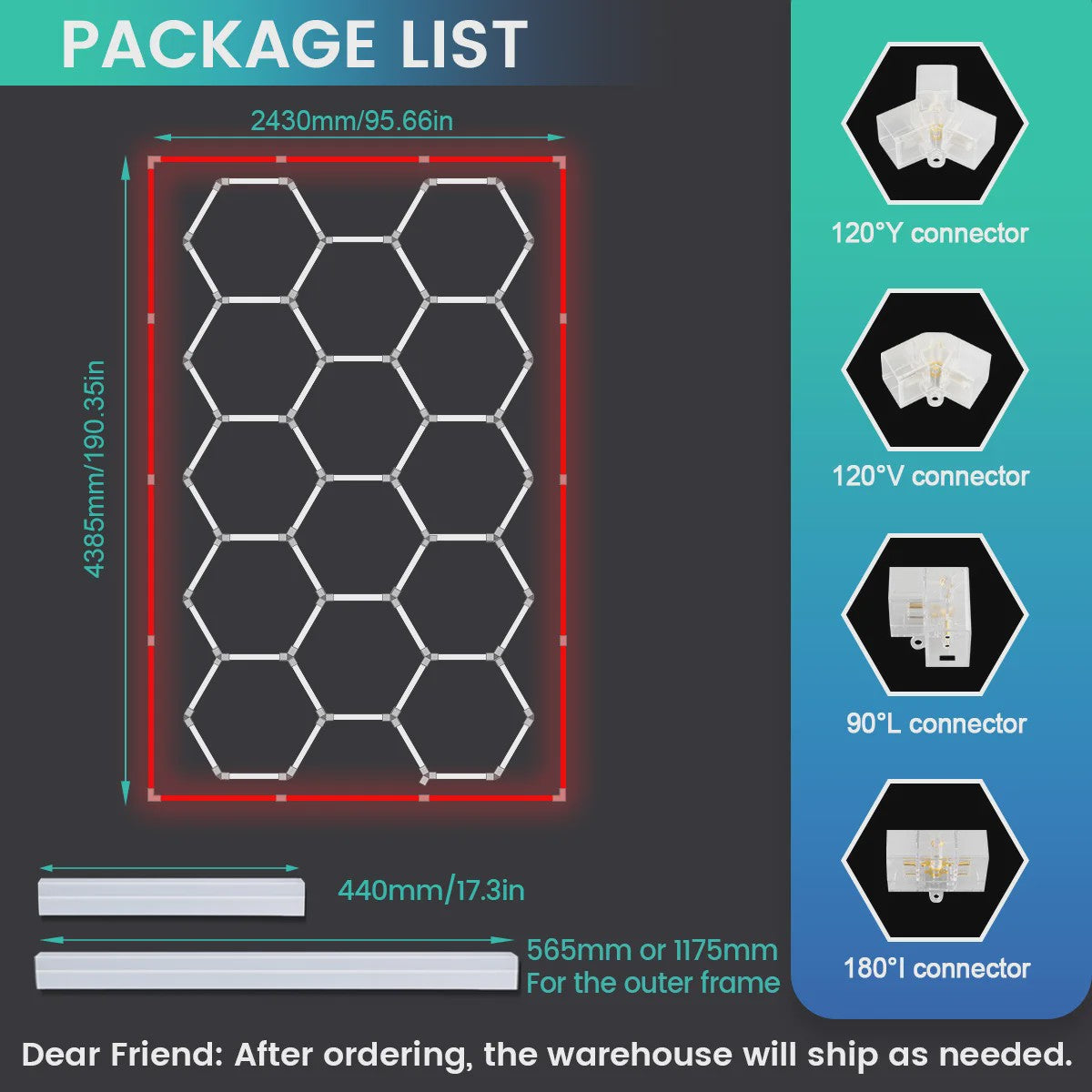 Modulaire Hexagon LED Garageverlichting - 14 Modules, Ultrahelder 6500K Wit, DIY Montage