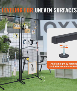 Dubbelzijdige Gridwall Display Panelen met Haken - 2 Stuks
