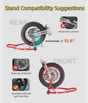 Motorlift Set: Voor- en Achterbrug Stand (850lbs) - Universeel