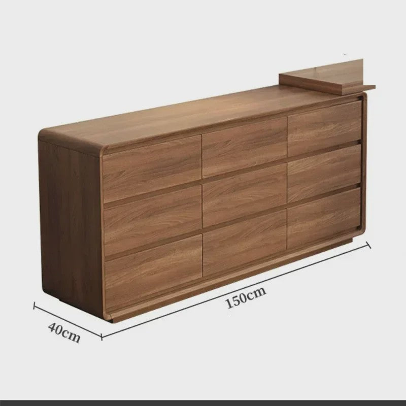 Moderne Houten Kaptafel met Spiegel en Ruime Opbergruimte