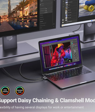 UGREEN USB-C naar DisplayPort 1.4 Kabel - 8K@60Hz, Thunderbolt 3/4 Compatibel voor MacBook Pro & iPad